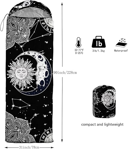 Miniatura 111 de CVHOUSE Camping Sleeping Bags,3 Season Warm & Cool Weather,Lightweight,Waterproof Sleeping Bags for Adults & Kids,Traveling,and Outdoors,Camping