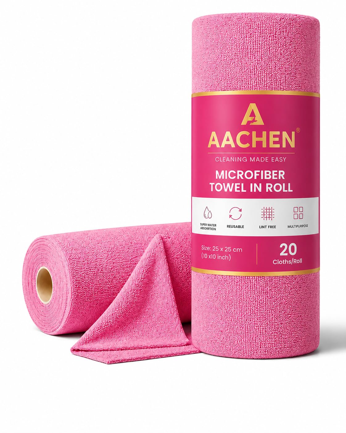 AACHEN Microfiber Reusable,Towel Roll-2000 Times Washable|Soft & Highly Absorbent|Better Alternative to Dishcloth, Kitche...