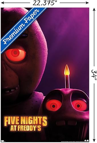 Vista 25 de Trends International Five Nights at Freddy's Movie - Chica One Sheet Wall Poster, 34L x 22.4W, Mahogany Framed Version