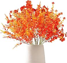 Mineup 8 Bündel künstliche Herbstblumen, Herbstblumen Künstlich, Bündel Künstliche Herbststrauß, Kunstblumen Herbst, Herbstzweige Herbstdeko für Innen Draußen Tisch Balkonkasten Blumenkasten
