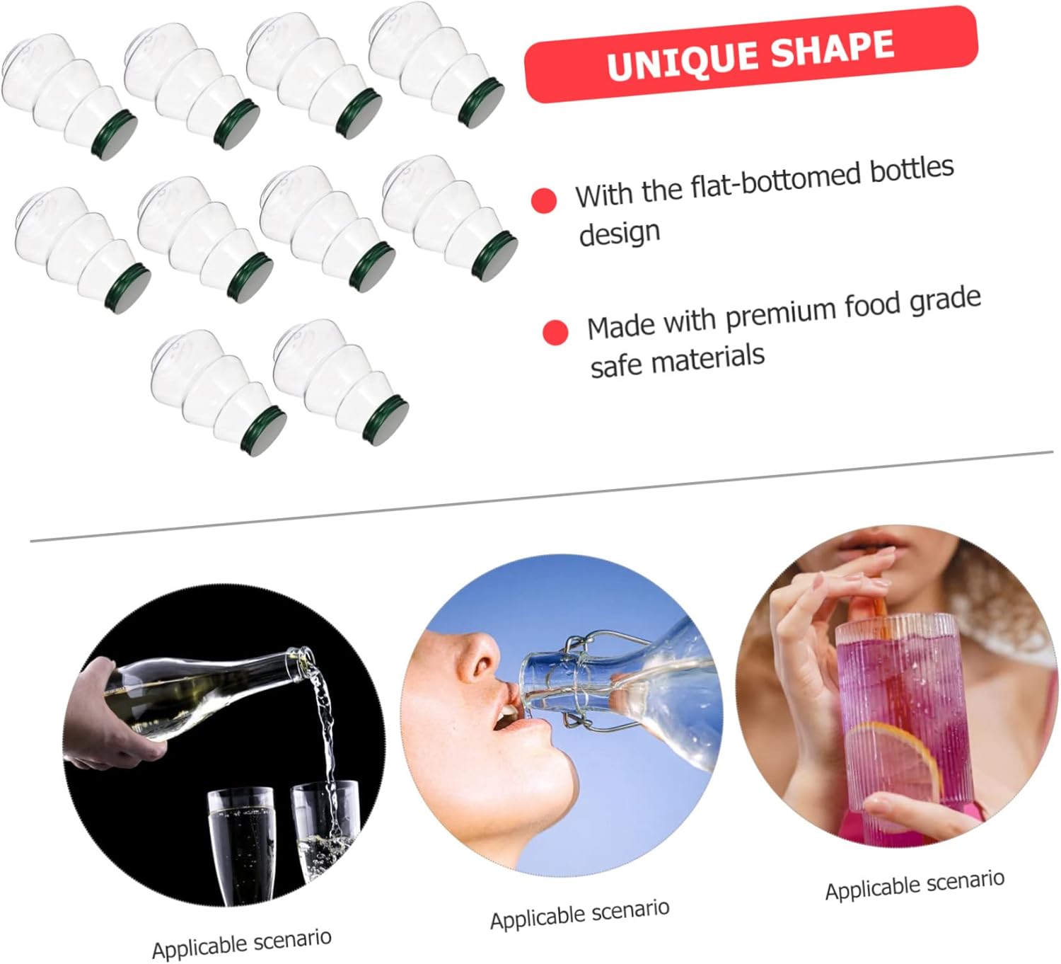 10pcs Airtight Juice Containers Lids Christmas Tree Tea Bottles for Drinks Decorative Beverage Holders Sealed Packaging for Parties and Lunches