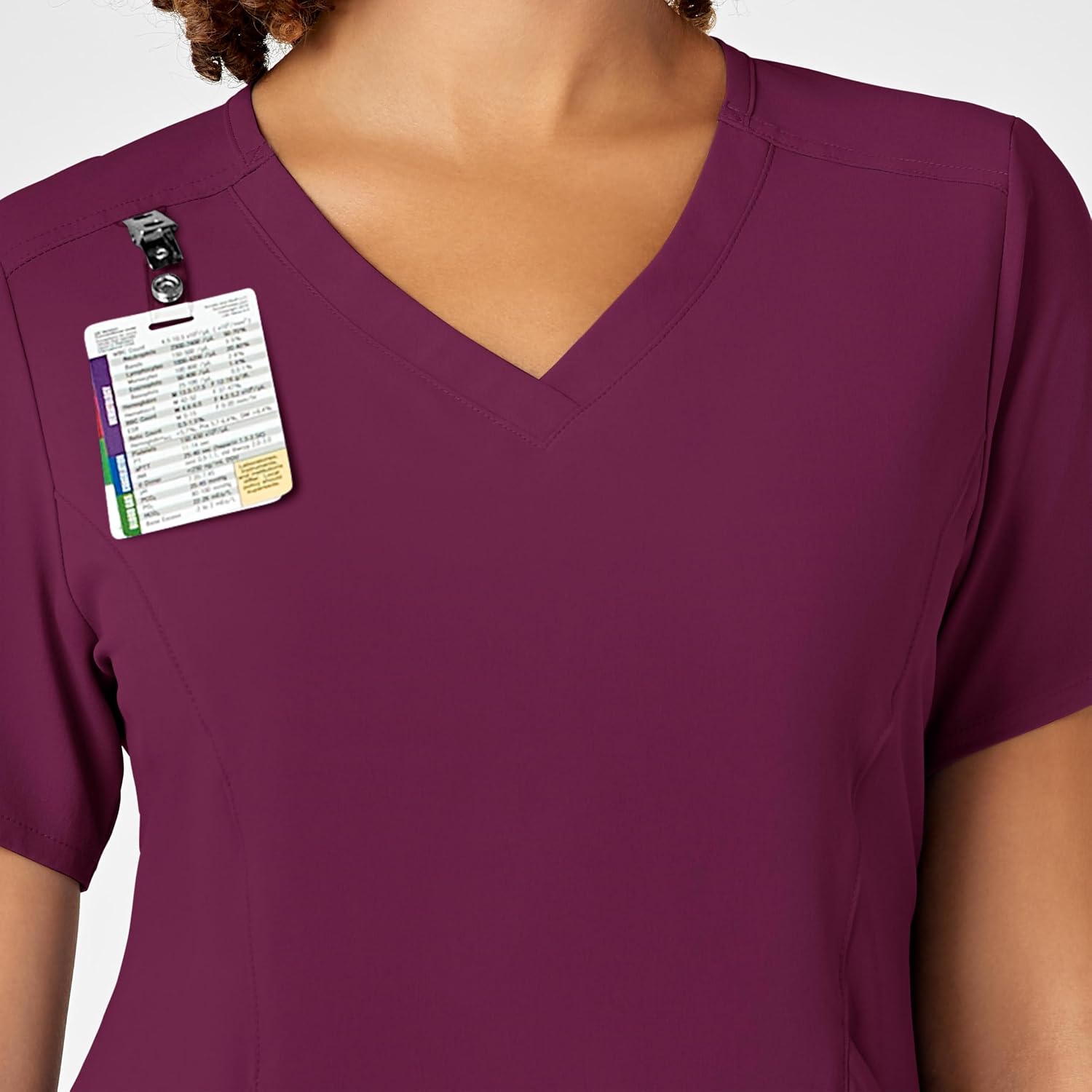 WonderWink womens Renew Women's V-neck Top Medical Scrubs, Wine, X-Small US