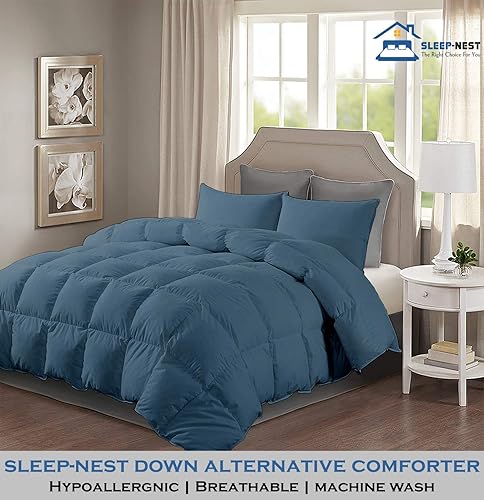 Miniatura 2 de SLEEP-NEST Edredón tamaño King extragrande de 128 x 120 pulgadas, edredón alternativo para todas las estaciones, extra grande, edredón de 3 piezas,