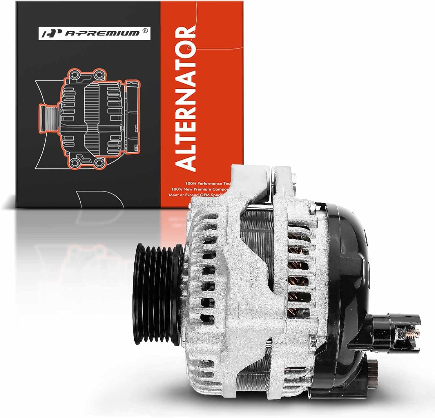 A-Premium Alternator Compatible with Honda Odyssey 2002 2003 2004, Pilot 2003-2004 & Acura MDX 2001-2002, V6 3.5L, 12V 130A CW 6-Groove Pulley, Replace# 104210-3090, 31100PGKA01