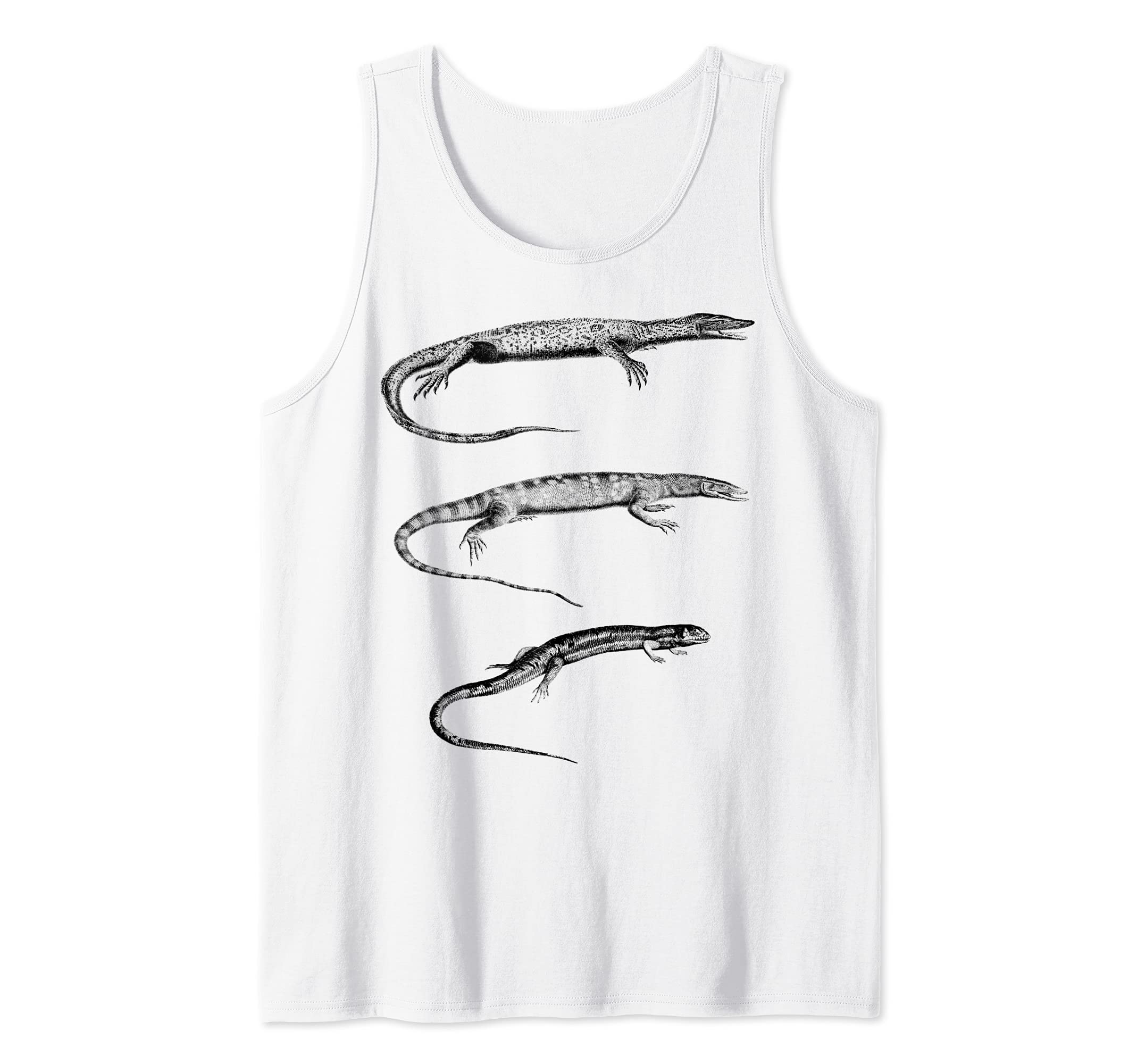 Pet Lizards Tank Top, White