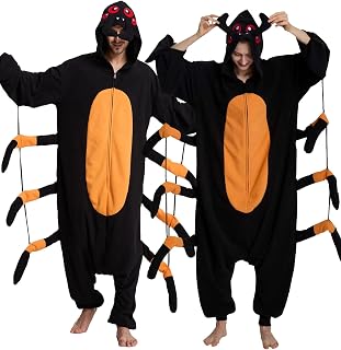 Unisex Adult Onesie Pajamas Animal Cosplay Halloween Costume One Piece Plush Sleepwear Homewear