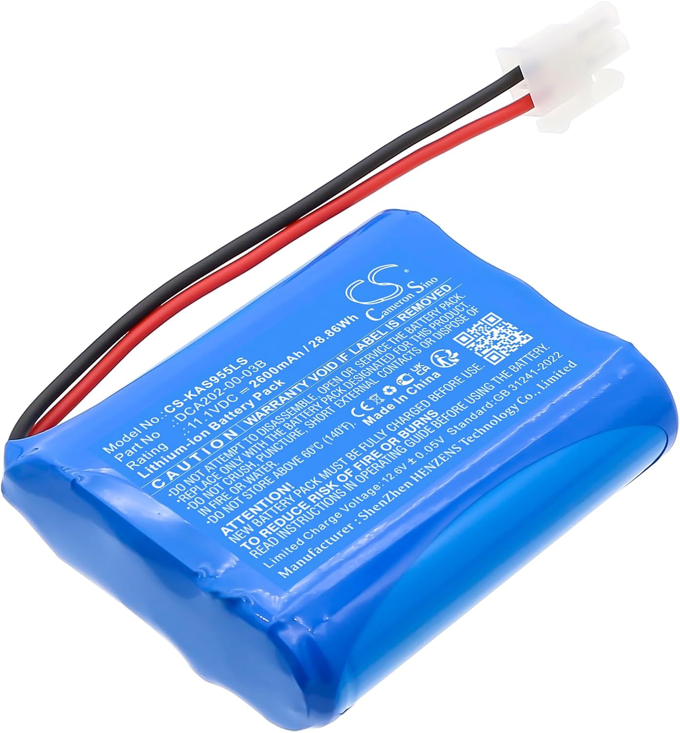 Battery for Kaiser 100940, 100955, 317560 PN:Kaiser DCA202-00-03B 2600mAh / 28.86Wh