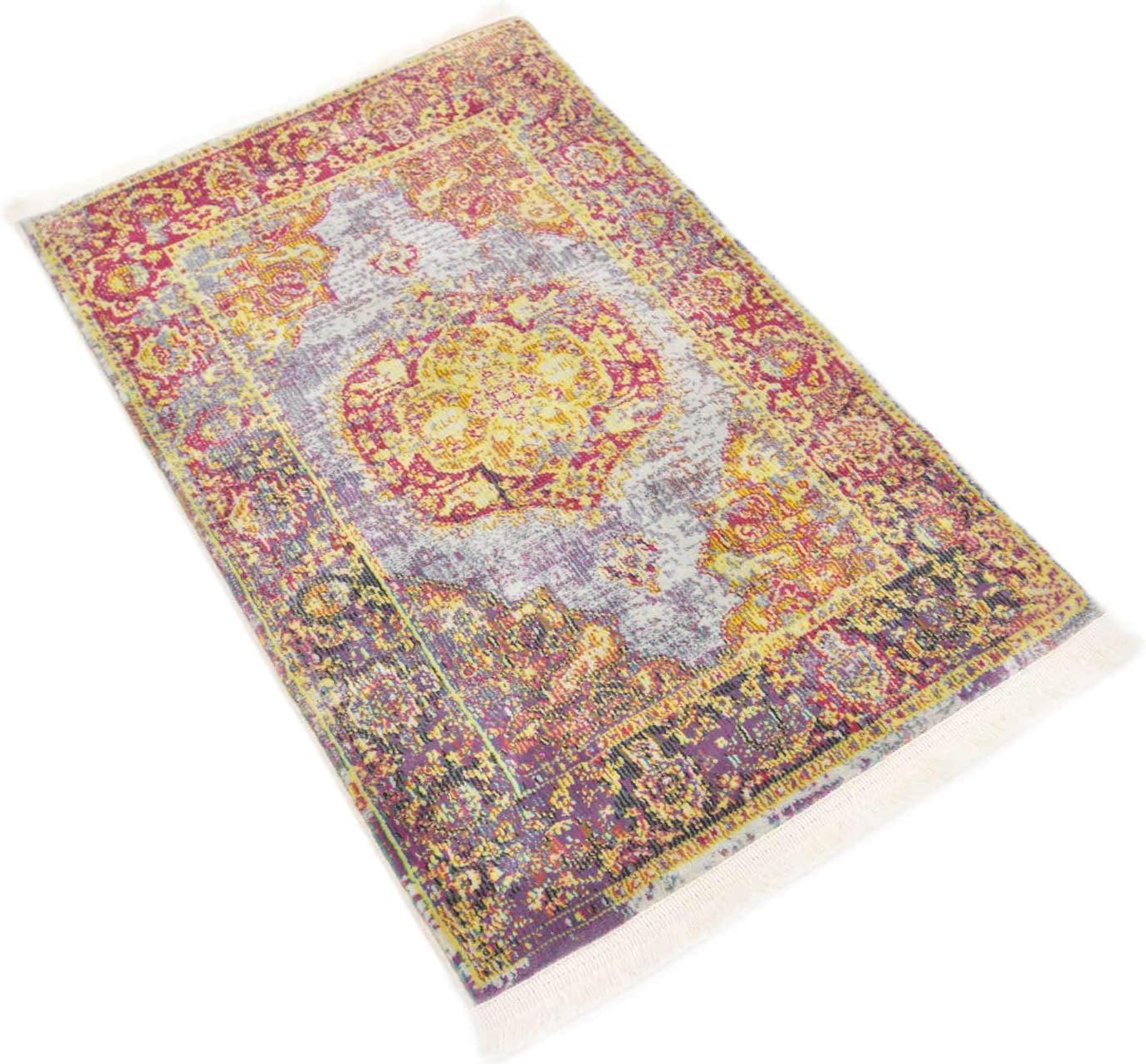Unique Loom Baracoa Collection Bright Color Gradient Medallion Vintage Traditional Area Rug, Rectangular 2' 2" x 3' 0", Multi/Ivory
