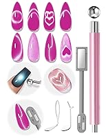 Vista 12 de Modelones – Set de imanes magnéticos efecto ojo de gato para uñas, 15 piezas, varillas e imanes redondos y cuadrados, potente herramienta para crear