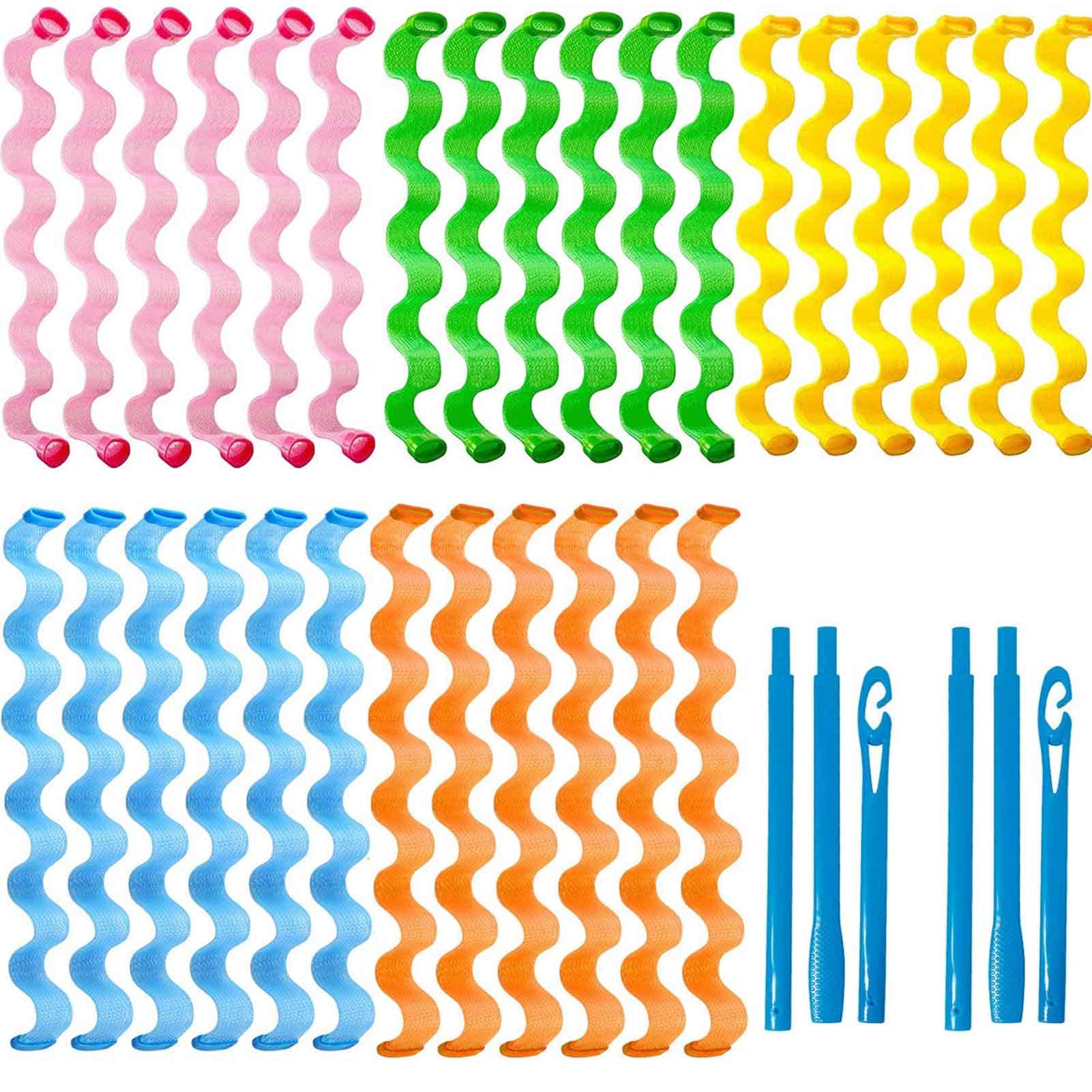 Buy 30 Pieces Hair Wave Curlers Tik Tok New Spiral Curls Styling Kit No