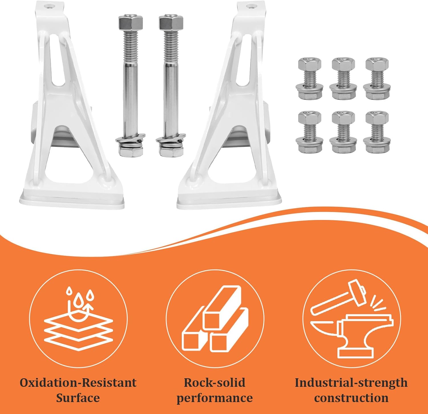 Motor Mount Brackets Compatible with Chevy C10 & GMC Truck – Fit for Small Block V8 1963-1972, Replacement for 2WD Pickup Perches, Fit for 69 C10 & LS Swap – Sheet Metal Construction