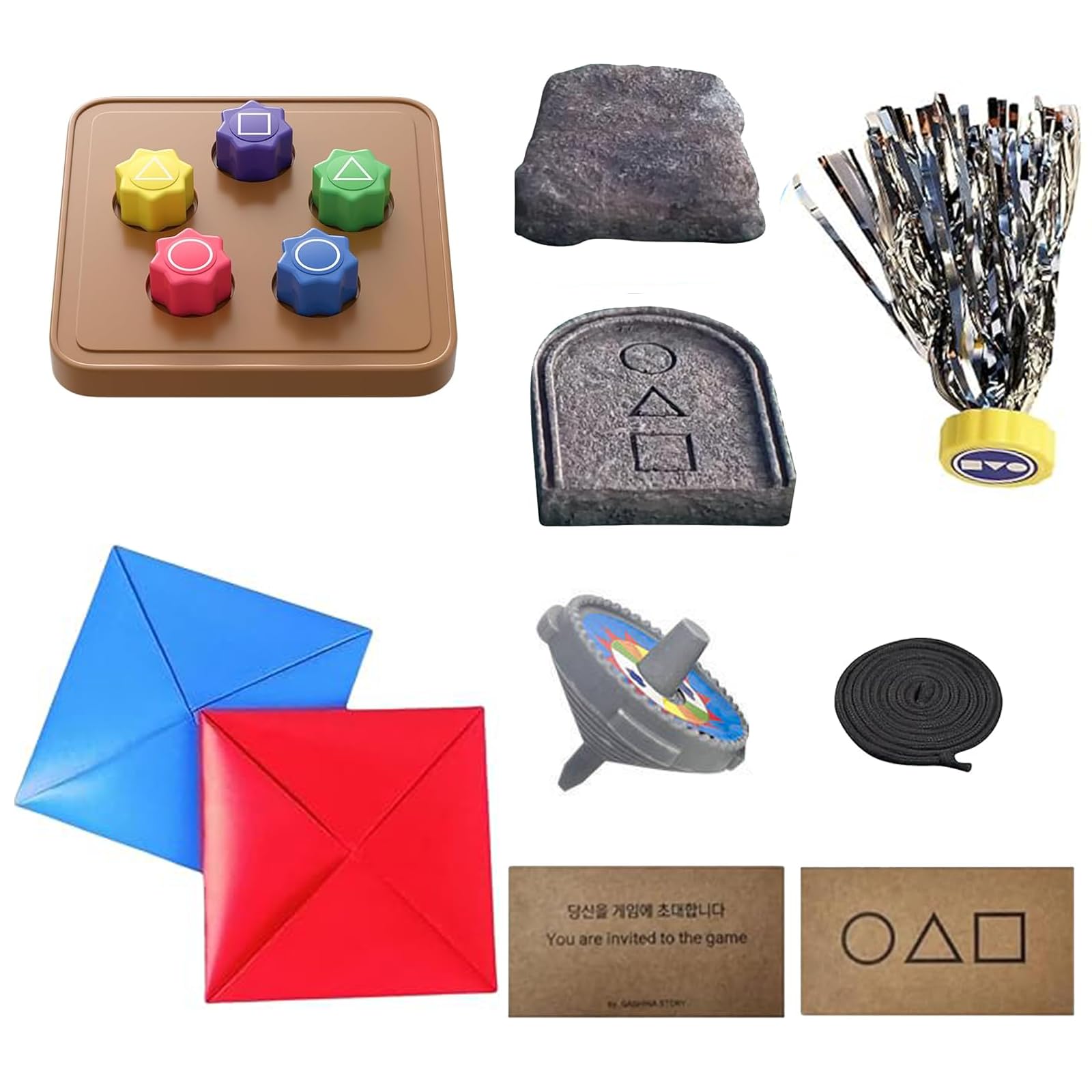 FreeSkill Gonggi Korean Game  Traditional Stone Catching Game, 5-Piece Set, Ages 6+