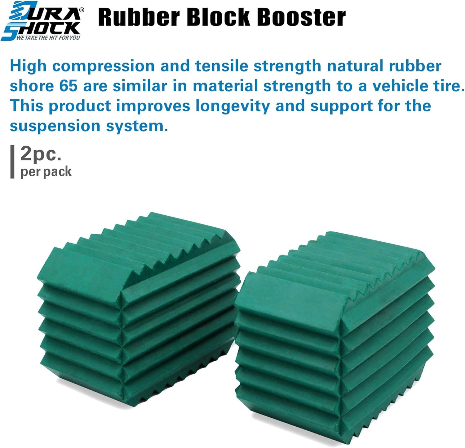 U.S. Coil Spring Block Boosters Series Pack, Automotive Performance Enhancement for Car Coil Spring Shock Absorption, Protection of Auto Suspension System (2.75" x 2" x 1.75")