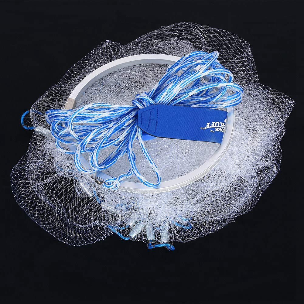 Filet De Peche Mer - Carrelet De Peche - Monofilament de Nylon pour Piège à Appâts et Poissons - Accessoire De Piège De Réseau De Pêche Portatif Durable à Lancer à La Main