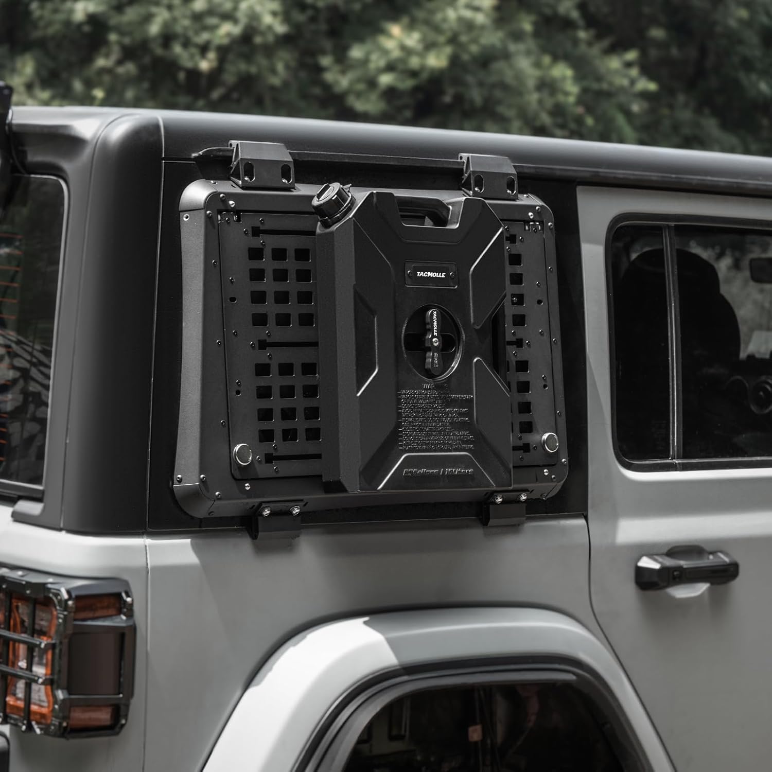 Gas Can Mount, Gas Can Holder for Tactical Rigid MOLLE Panel, Gasoline Fuel Water Pack Lock, Fits for Standard Pack