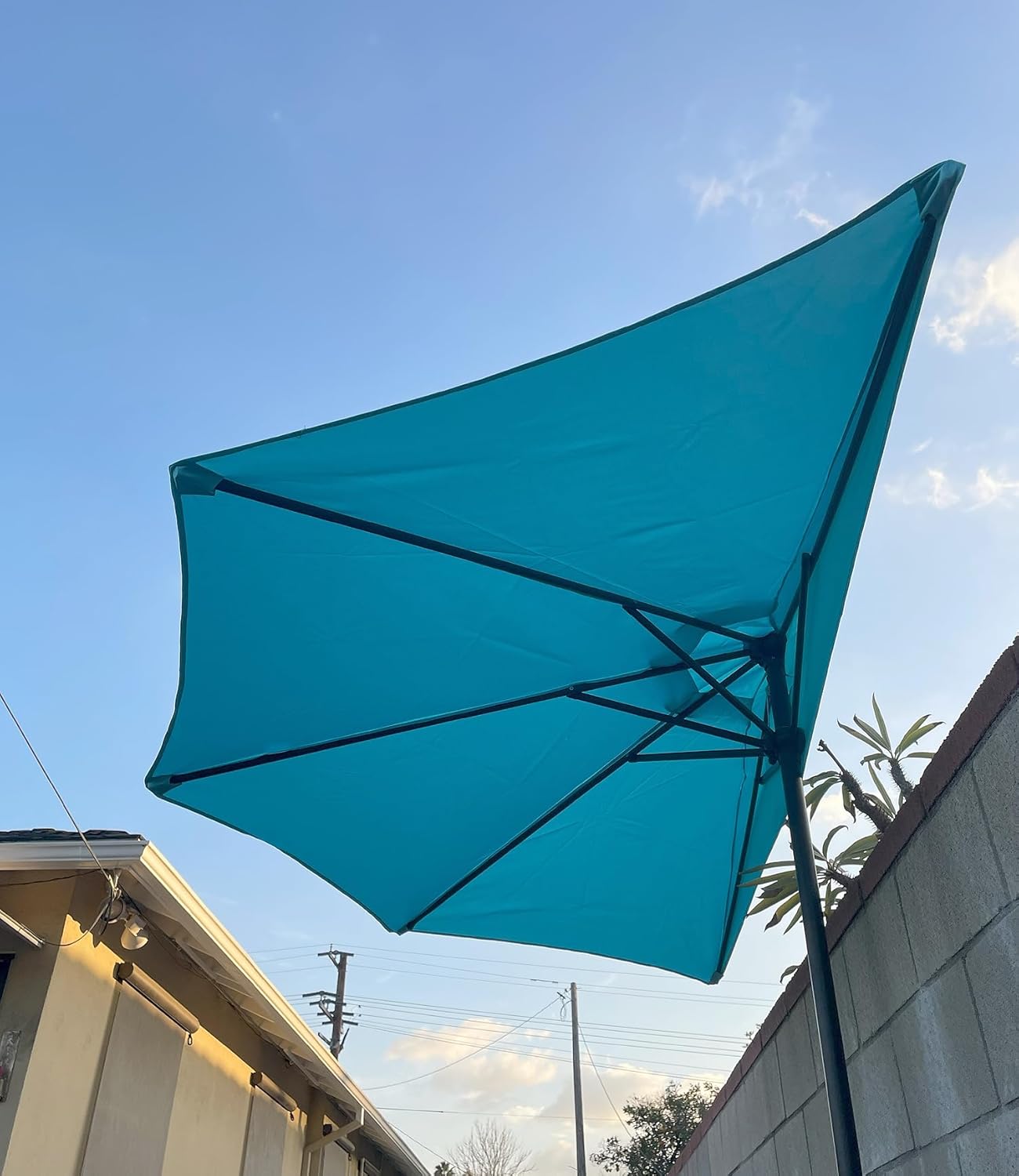 BELLRINO Umbrella Canopy Replacement for 9ft 5 Ribs Half Umbrella, Replacement Canopy ONLY