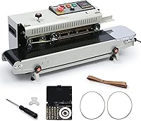 Vista 1 de U.S. Solid Máquina de sellado de sellador de banda de bolsa continua, sellador de banda horizontal automático con control de temperatura digital