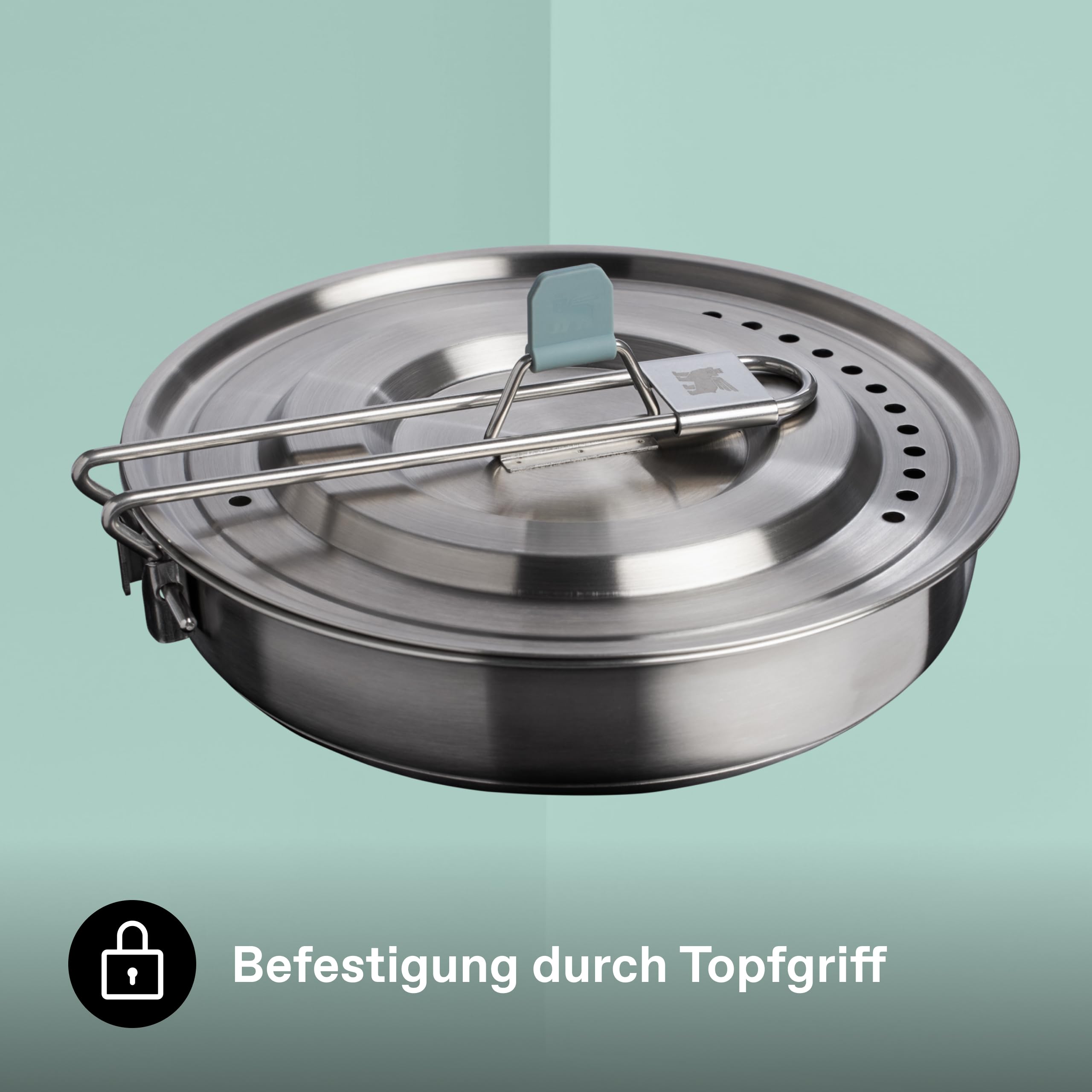 Stanley 1913 Wildfare Fry Pan Cookset 0.94L - Shale/Charcoal | Edelstahl-Camp-Kochset - Packbar - Spülmaschinenfest - BPA-frei - Für Camping und Wandern
