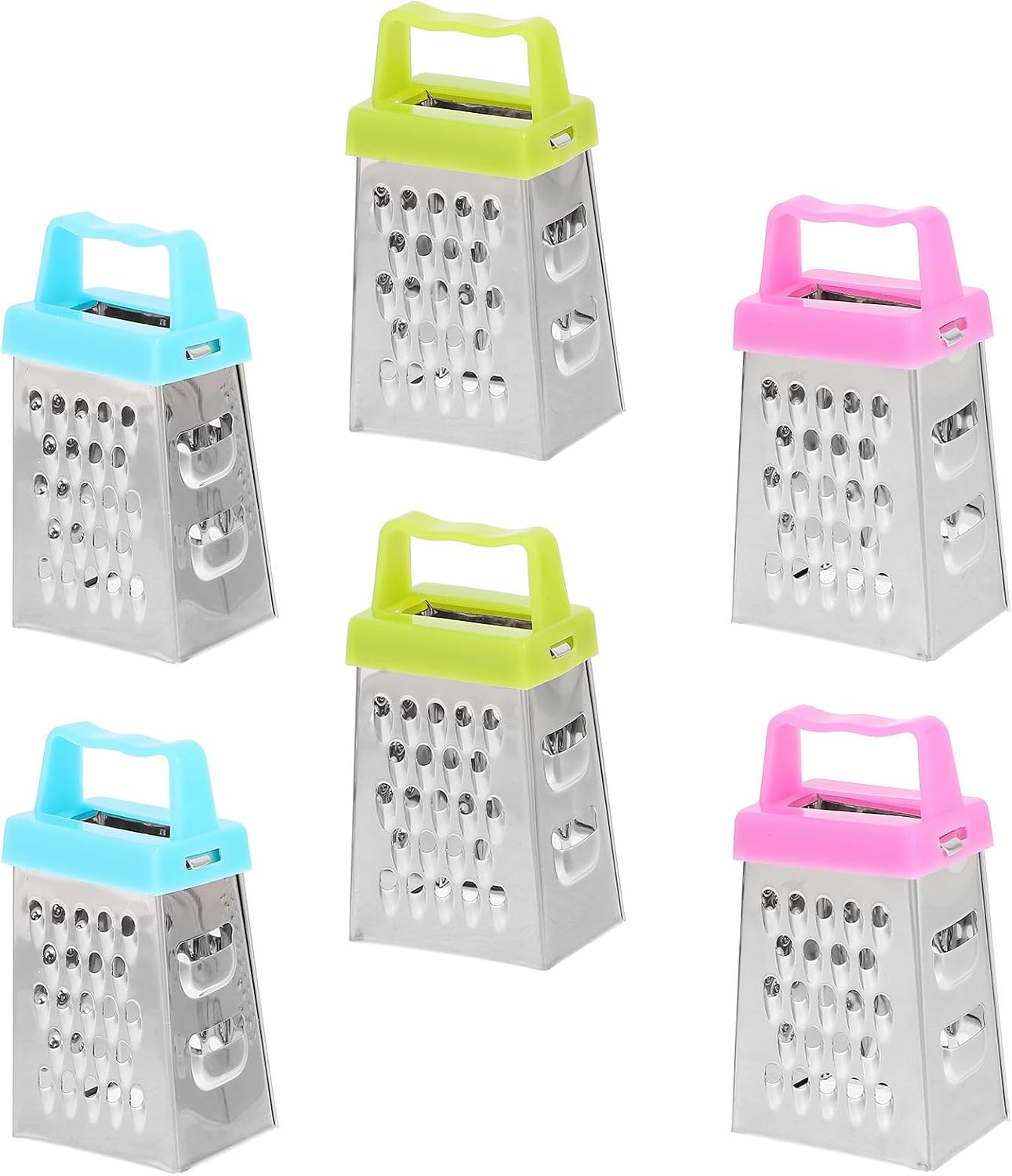 Mini Cheese Grater 6pcs with Stainless Steel Blades and Handle