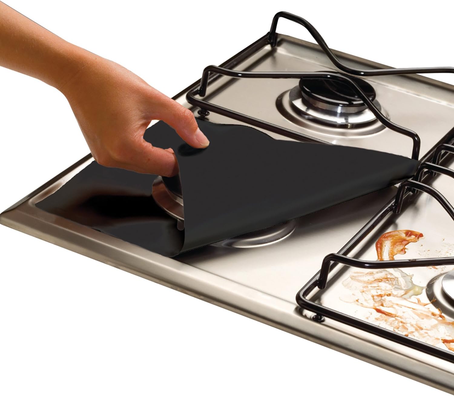 Cooks Innovations NonStick Square Gas Stove Burner Covers Reusable Heat Resistant