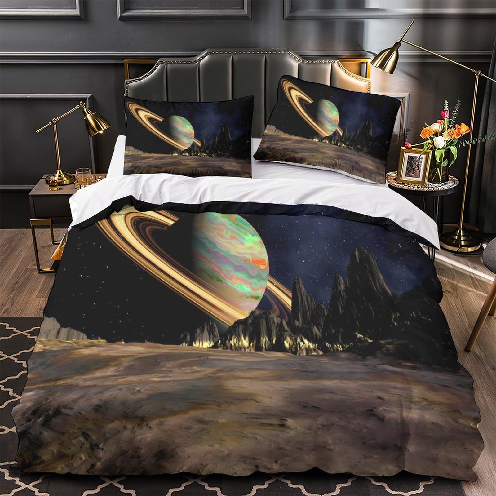 Parure de lit espace pour chambre d'enfant et adolescent passionné d'astronomie