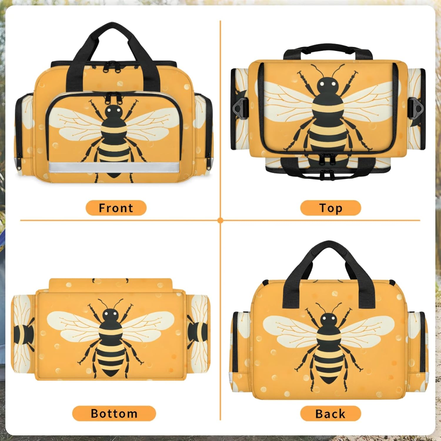 First Aid Bags Empty, Buzzing Bee Emergency Bag First Aid Kit Multiple Compartment Kit Carrier On Call Trauma Bag for Paramedics Emergency Medical Supplies Kit