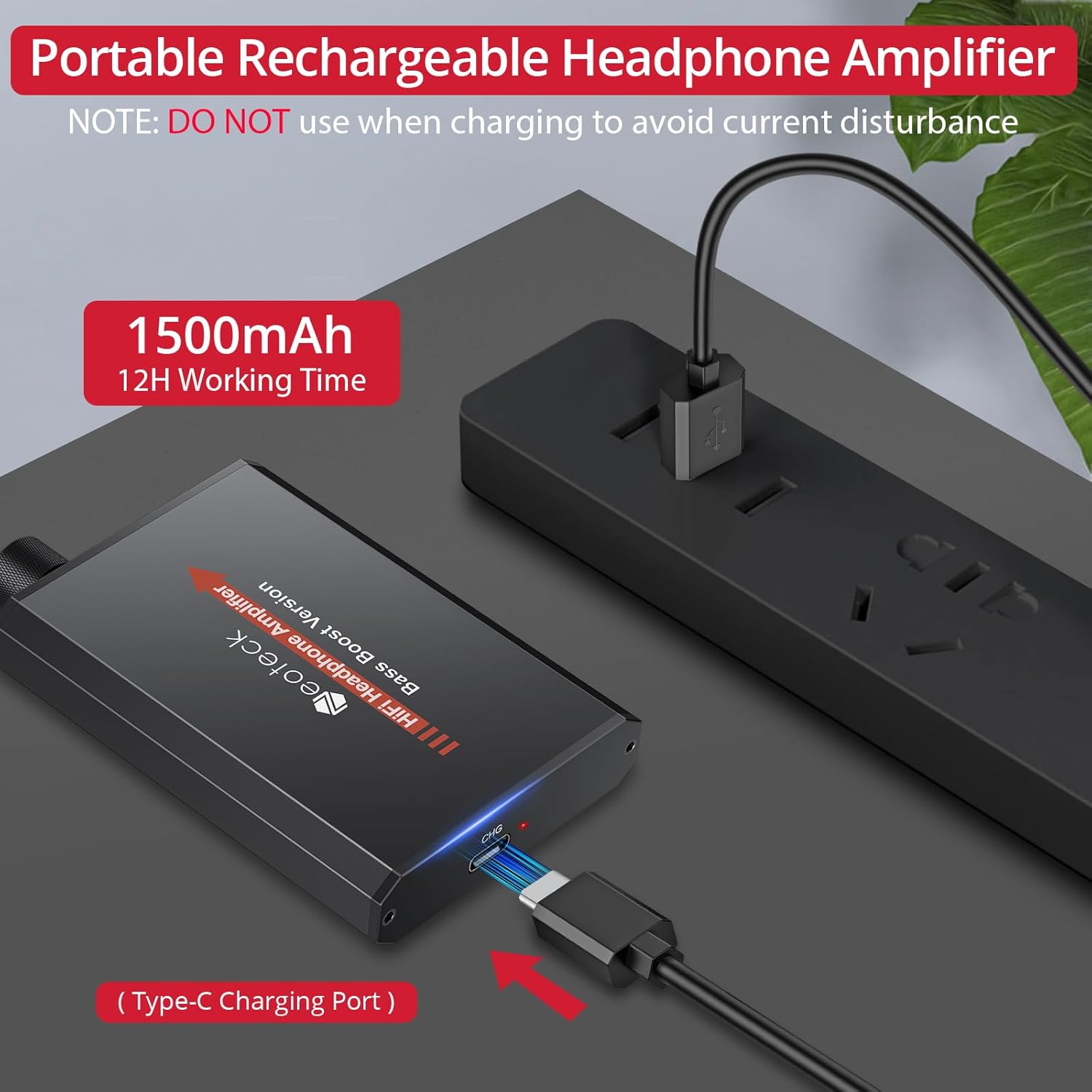 Neoteck Audio Amplifier Bundle: 16-600 Ohm Portable Headphone Amp & 3.5mm Headphone Amp with Bass Boost, Volume Control, Two-Stage Gain Switch, Aluminum Matte Surface for PC, Phones, PS4/PS5, MP3/MP4