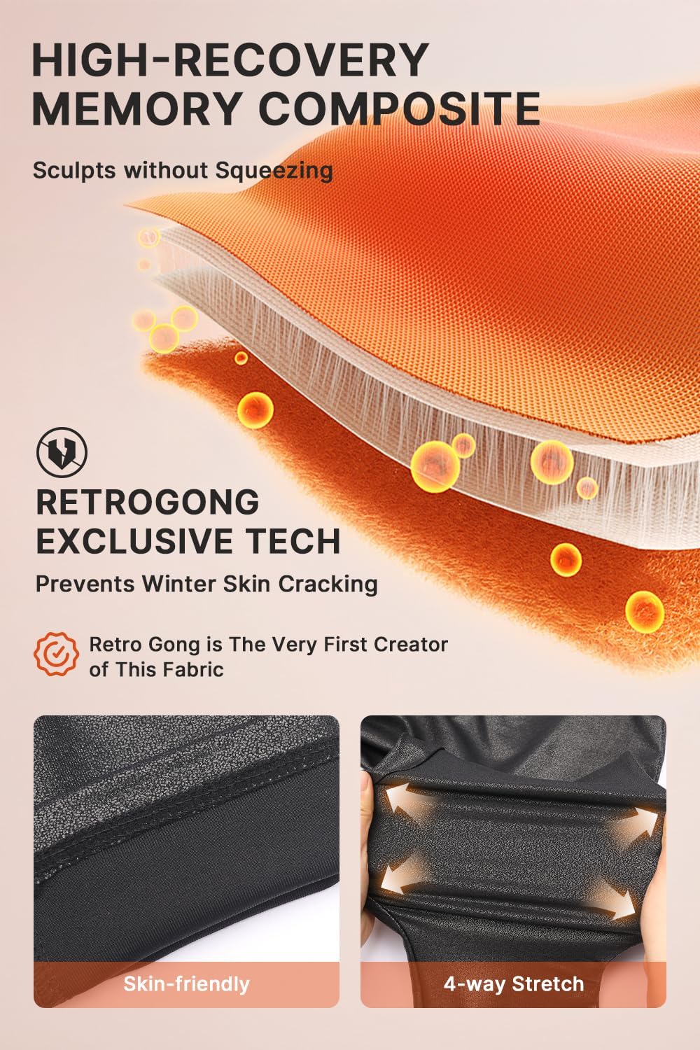 Retro Gong Womens Faux Leather Leggings Stretch High Waisted Pleather Pants - Image 4