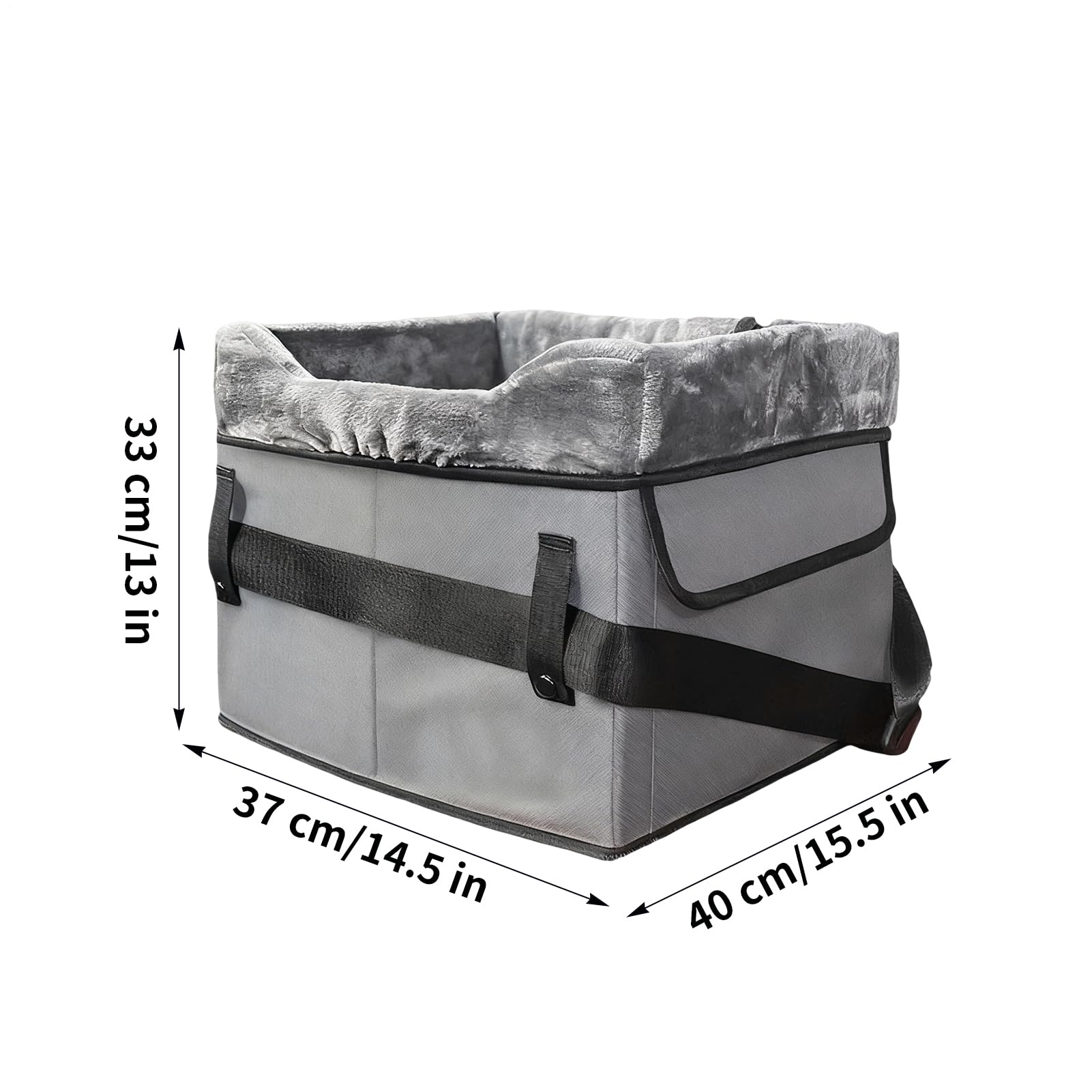 Asiento De Coche Canino Cama De Peluche Portátil Y Lavable | Asiento De Coche Para Mascotas Con Bolsillos De Almacenamiento Para Menos De 11 Kg Viaje En Vehículo Trasero Delantero