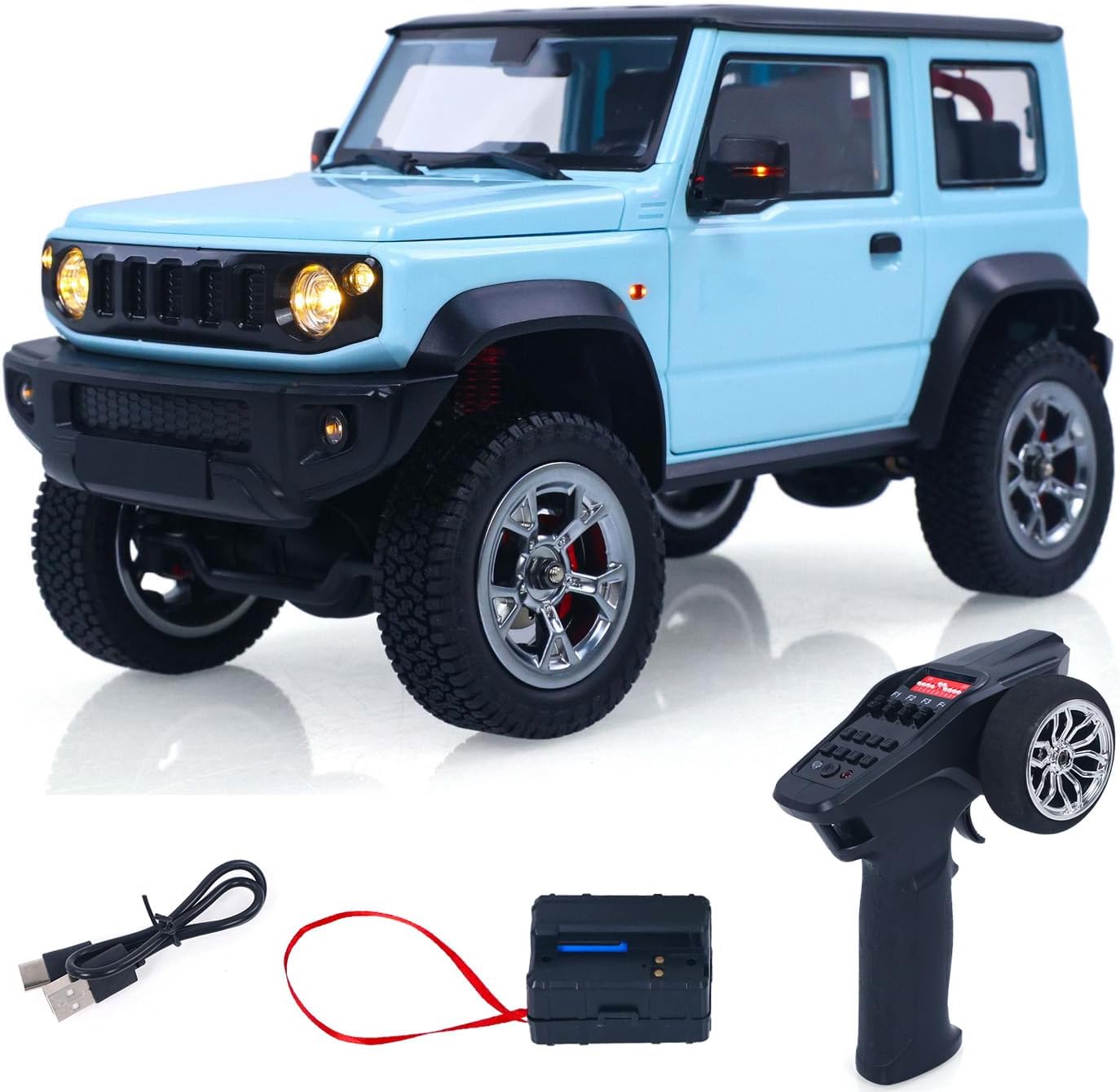 RTR 1/16 HG Remote Control Off Road Car Electric RC Crawler Light System Smoke Unit Metal Gear Drive Shaft Battery Charger Hobby Model for Ages 14+