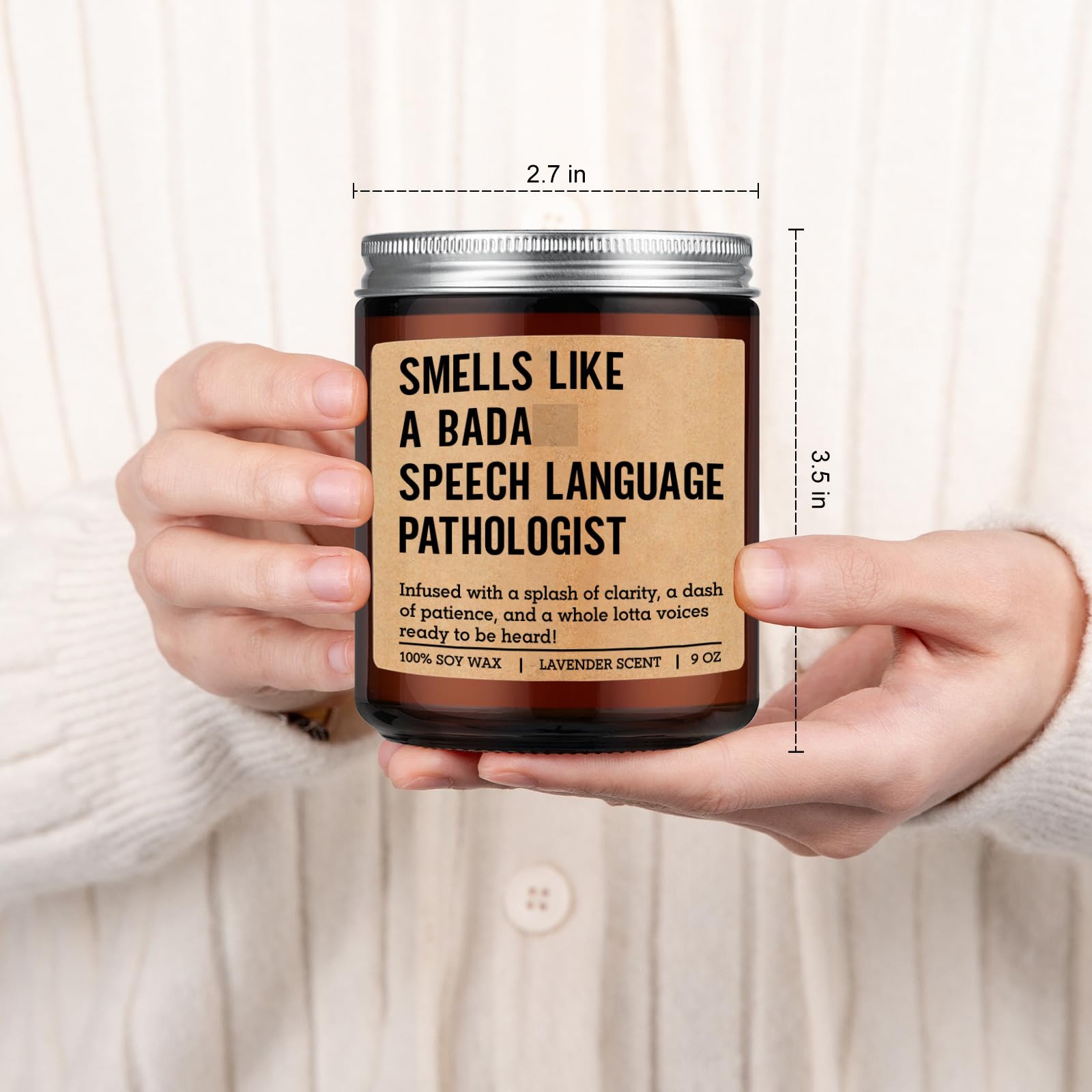GSPY Candle, Speech Language Pathologist Gifts, SLP Gifts - Therapy Appreciation Present for Speech Therapist, Pathologist, Teacher - Mothers Day, Birthday, Graduation Ideas for SLP Student, Women