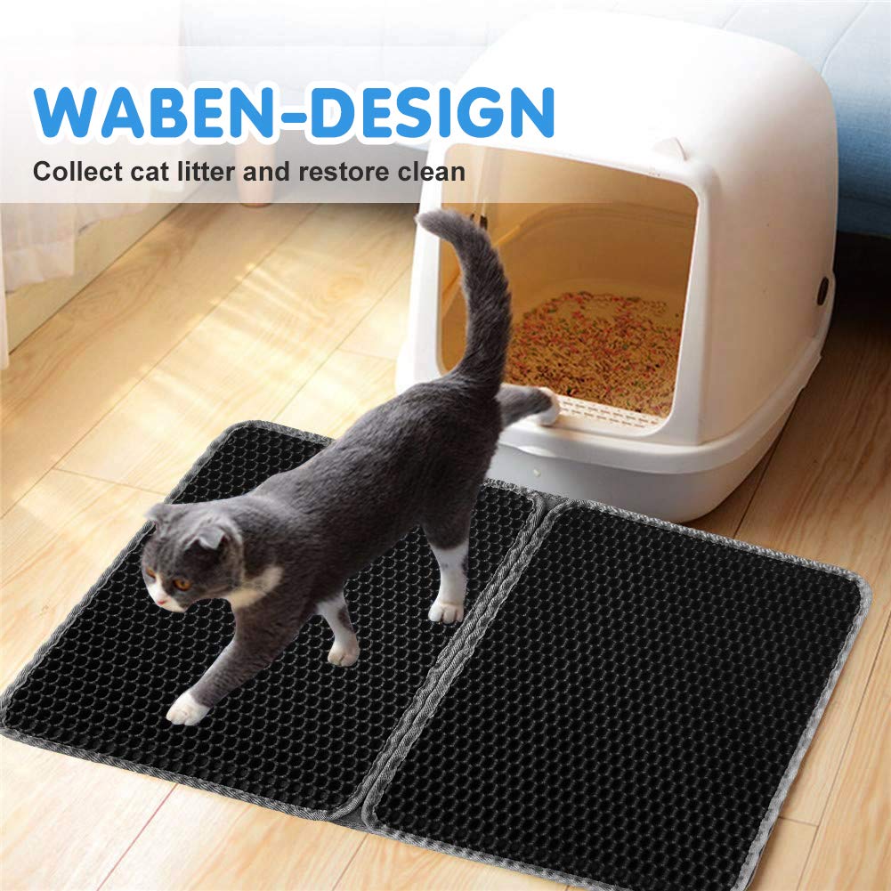 Cat Litter Mat Foldable Large Cat Litter Tray Trapper Mat