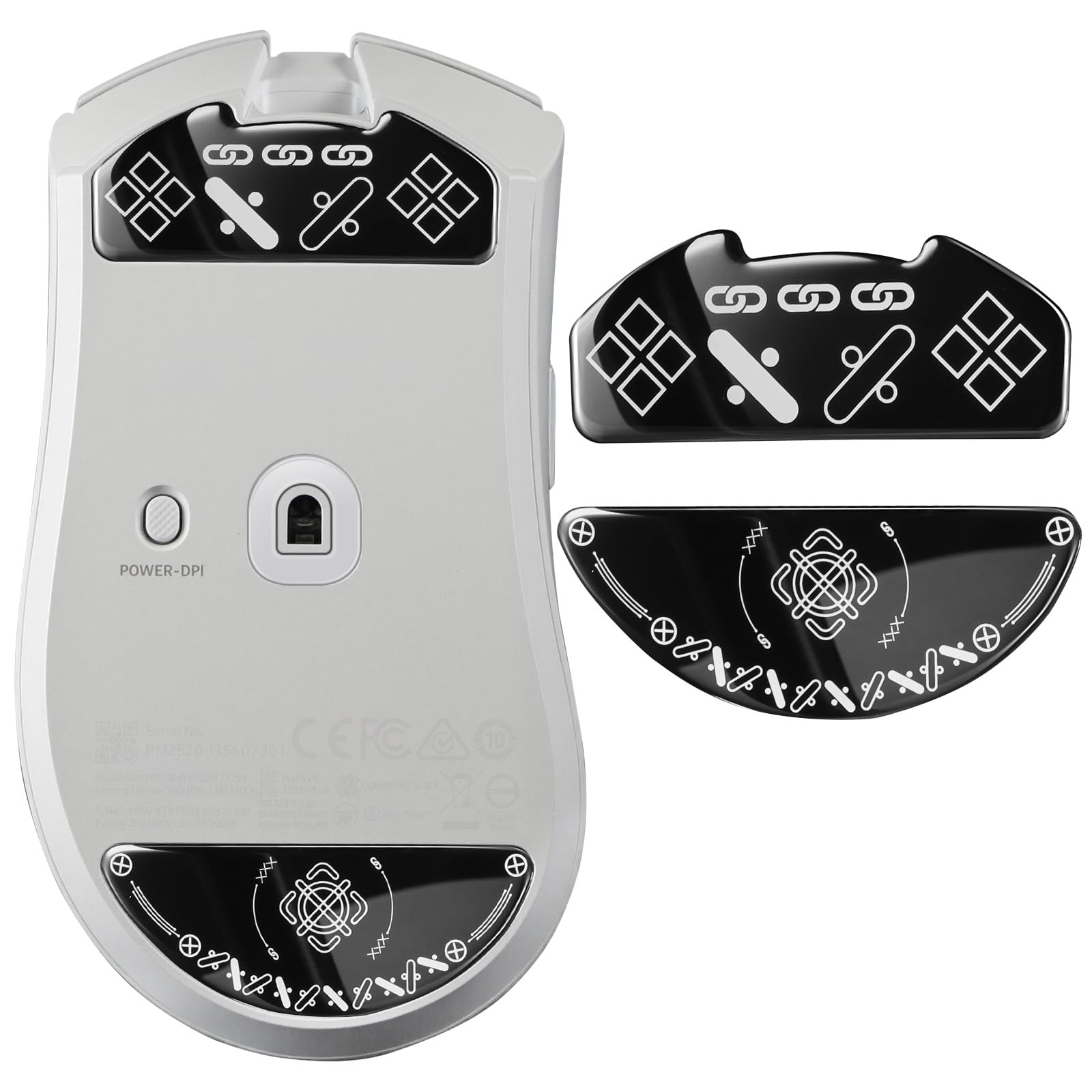 uconsmimo Glass Mouse Skates for Razer Deathadder V4 Pro Wireless