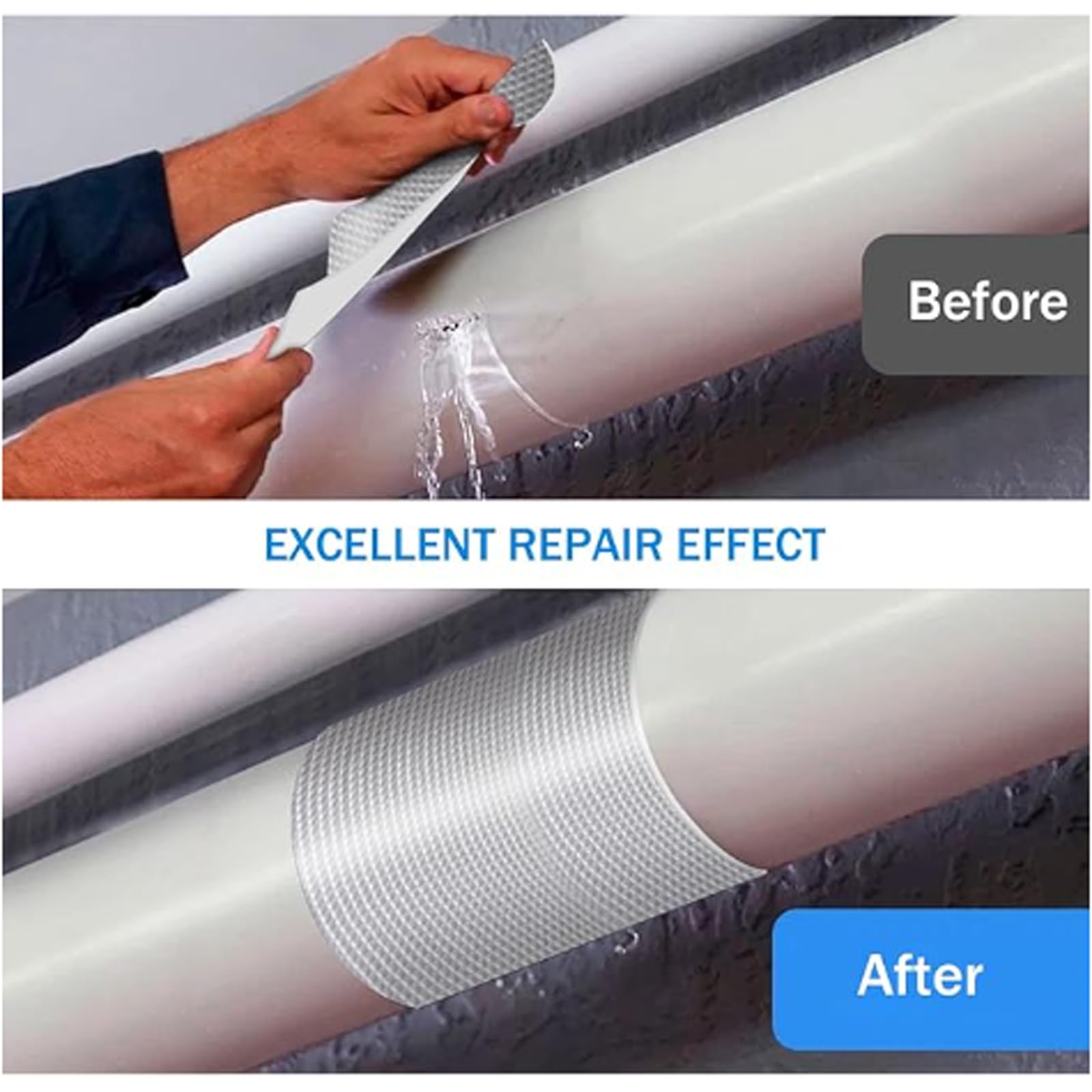 Cinta Impermeable Cinta de Butilo Impermeable Autoadhesiva Cinta de Sellado de Butilo de Reparación Multiusos para Fugas de Techo reparación de Grietas ruptura de tuberías