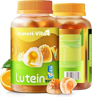Sugar Free Lutein 5mg Gummies for Eyes Health: with 1mg Zeaxanthin, Lutein Supplements Eye Vitamins Filled Gummies Lutein Supplement for Vision and Blue Light Protection,Orange Flavor, 60 Count