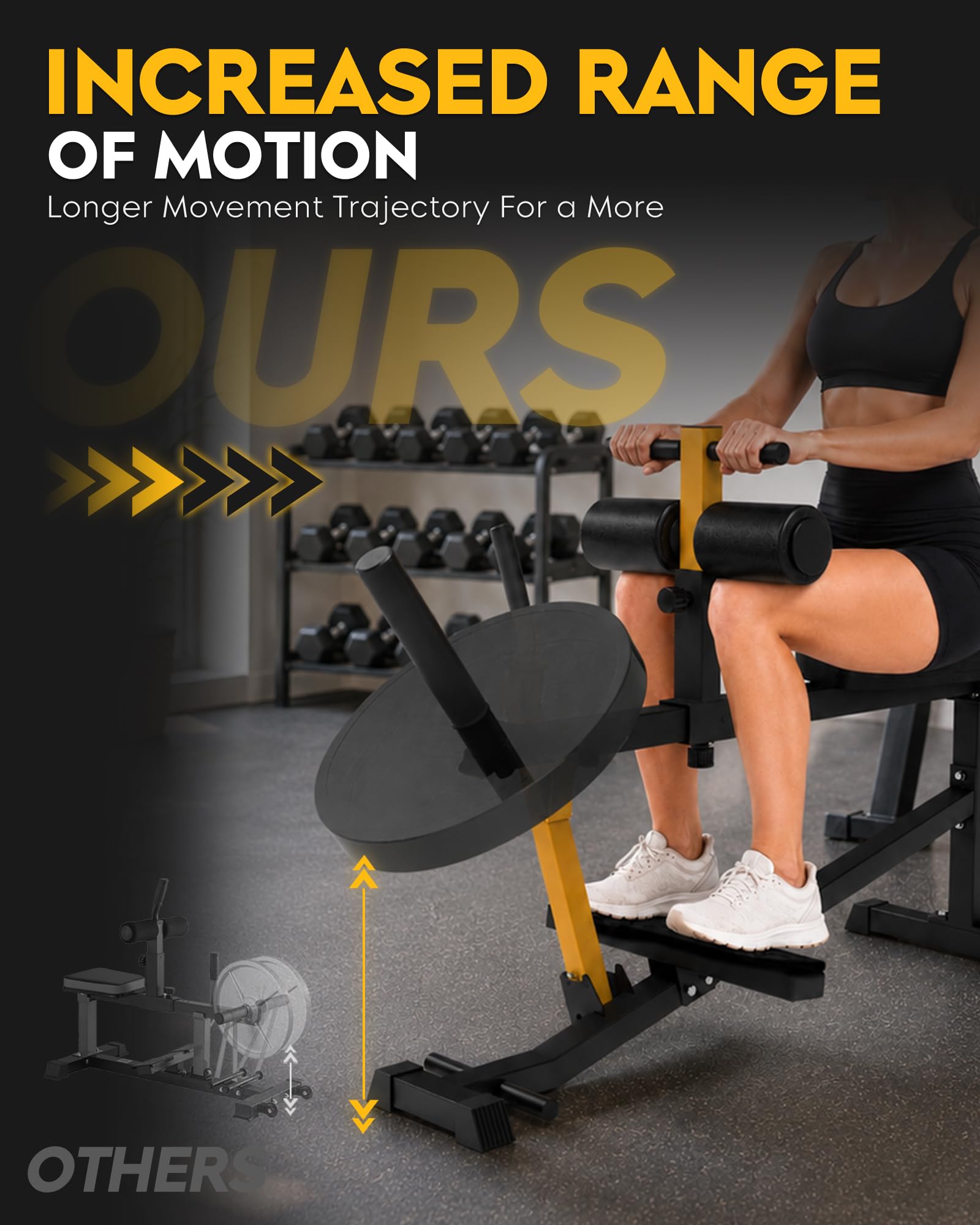 GuuG Wadenmaschine Wedentrainer Wadendehner Sitzend: Beintrainer im Sitzen für Zuhause Kraft-Beintrainer Bein Trainingsgerät Training Seated Calf Raise Machine