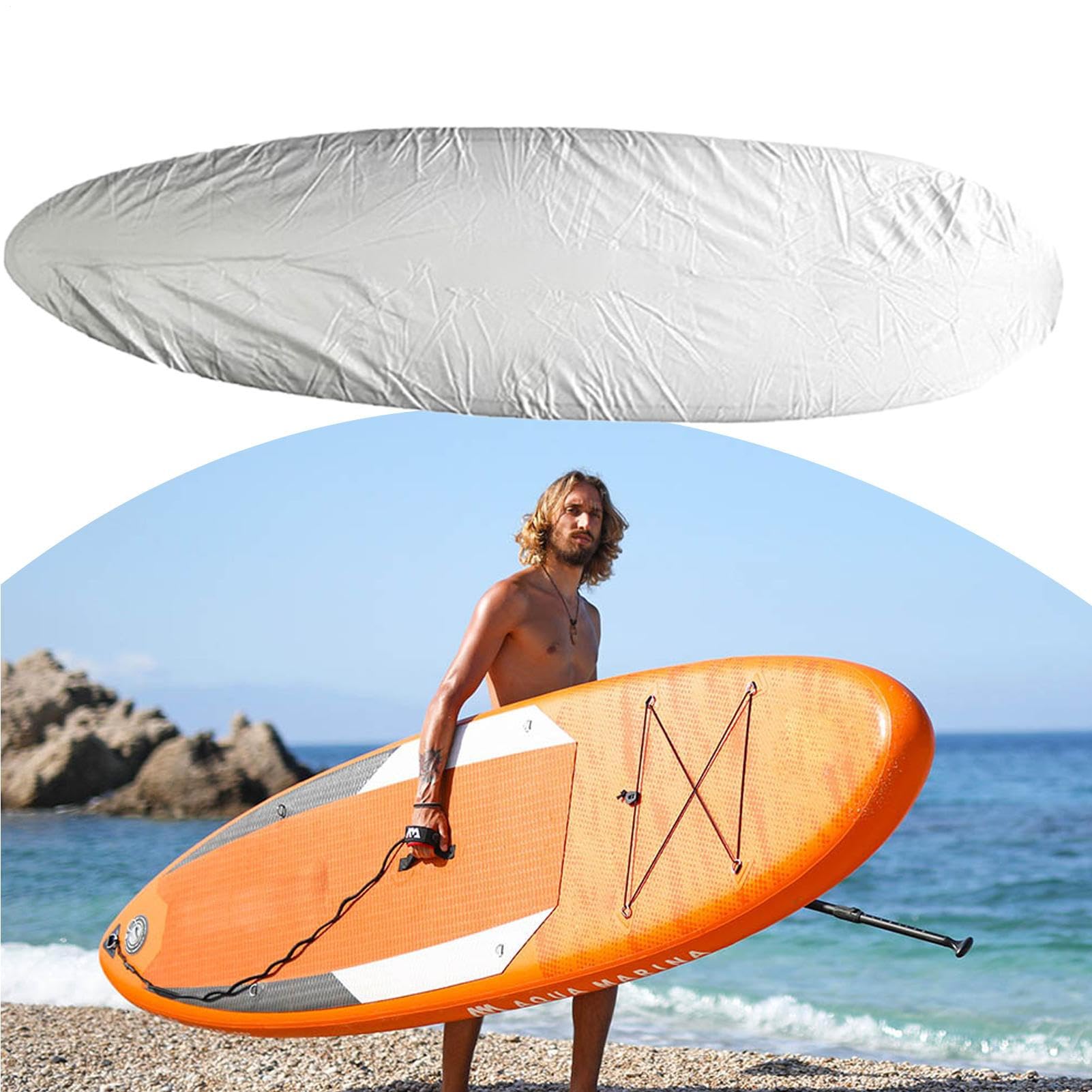 Generico Fodera Impermeabile Per Surfboard | Copertura Protettiva per Tavole da Surf - Antipolvere per Surf con Protezione Solare Ideali per Sport Acquatici