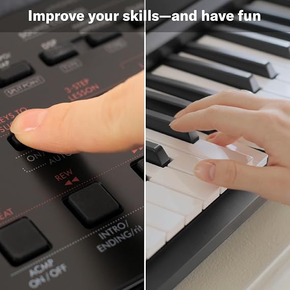 Yamaha PSR-EW320 Portable Keyboard for Beginners, 650 Authentic Instrument Voices and 76 Touch-Sensitive Keys with 48-Note Polyphony, Includes 2 Online Lessons with Yamaha Music School Teacher