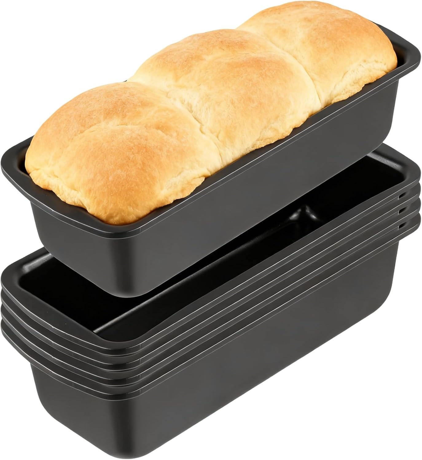 Loaf Pan, 9x4 Inch Set of 5 Rectangular Baking Bread Loaf Pan with Easy Clean Non-Stick for Lasagna, Meatloaf Breads, Cake, Sandwich