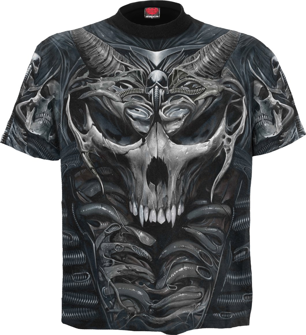 Spiral - Skull Armour - Allover T-Shirt Black - M