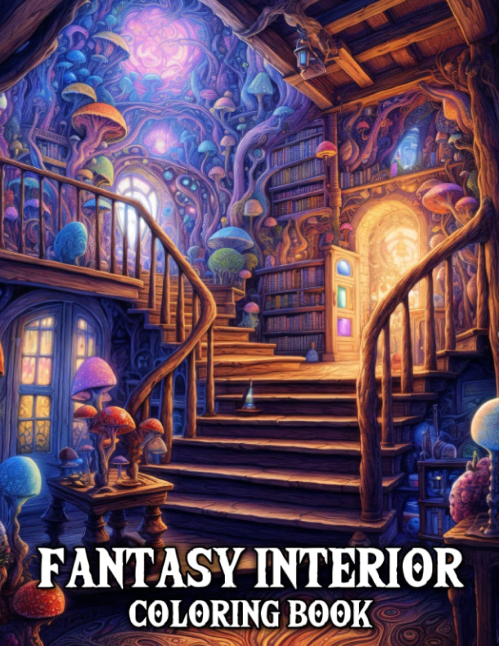 Fantasy Interior Coloring Book: Whimsical Interior Design Coloring Book ...