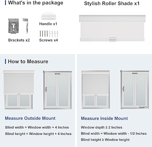 Miniatura 7 de Boolegon Persianas enrollables opacas sin cordones para ventanas, con cenefa de casete, enrollables, aislamiento térmico, ahorro de energía, para
