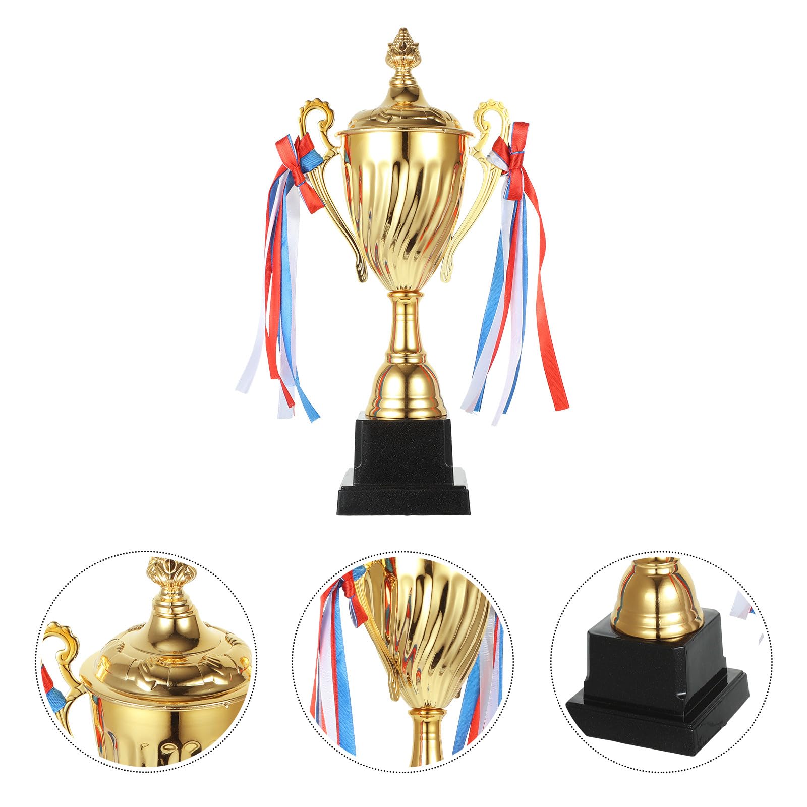 Trofeo para Escolares Base de Plástico Adecuado para Metálico Dorado Grande Competiciones Deportivas y de Premiación