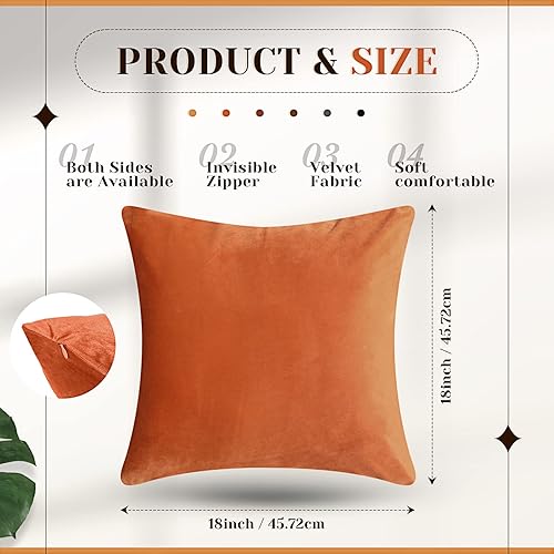 Miniatura 2 de Juego de 6 fundas de almohada decorativas de terciopelo, fundas de almohada cuadradas y suaves, fundas de cojín para sofá, cama, automóvil,