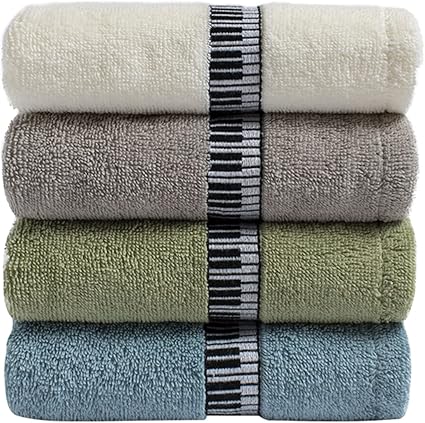 Amazon ニキ Nikiフェイスタオル 4枚セット 無地 吸水ハンドタオル タオル おしゃれ 綿100 瞬間吸水 速乾柔らかな肌触り 33 72cm 抗菌防臭 家庭 四季通用 4色入 タオルセット ホーム キッチン オンライン通販