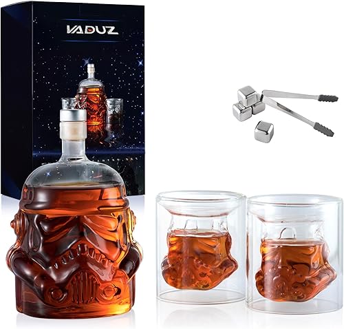 Whiskey Decanter Set Transparent Creative with 2 Glasses - Star Wars Gifts For Husband