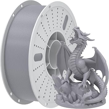 PINBALL PETG 3D Printer Filament 1.75mm High Precision Durable Moisture-Proof Strong Filament Mith Better Flow Dimensional Accuracy +/- 0.02mm Suitable for Most FDM 3D Printers 1 Kilogram Grey