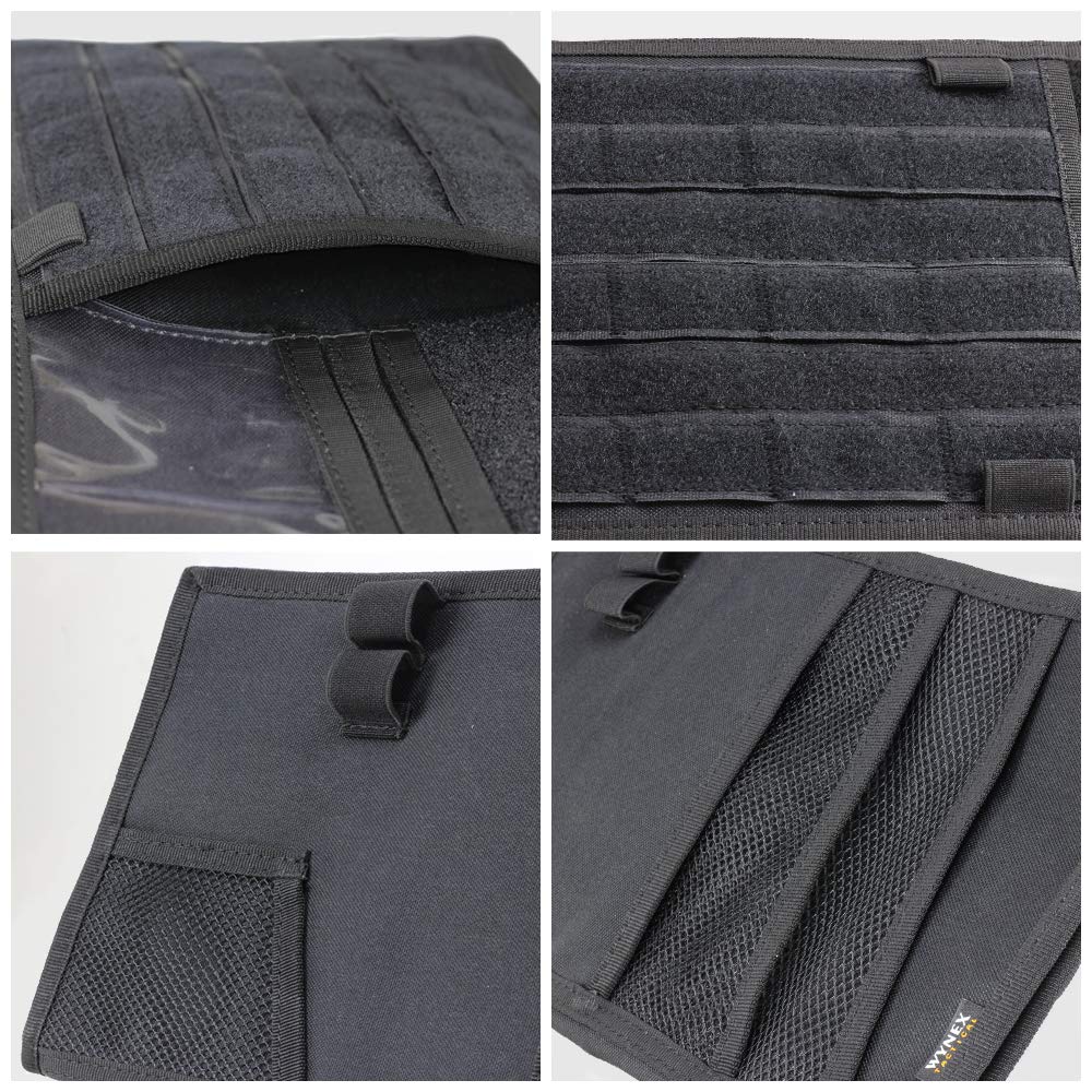 Organizer Tattico Per Visiera Parasole Veicolo Pannelli Molle In