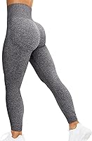 Vista 71 de HIGORUN - Leggings sin costuras para mujer, moldeadores, con diseño gráfico de sonrisas, de cintura alta, para el gimnasio, yoga o hacer ejercicio