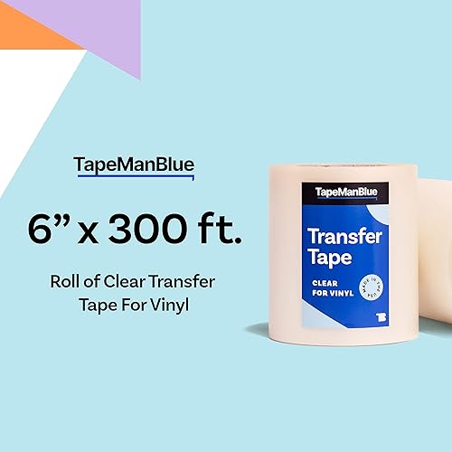 Miniatura 2 de Cinta de transferencia transparente para vinilo, rollo de 6 pulgadas, fabricada en Estados Unidos, cinta de transferencia de vinilo con adhesivo de